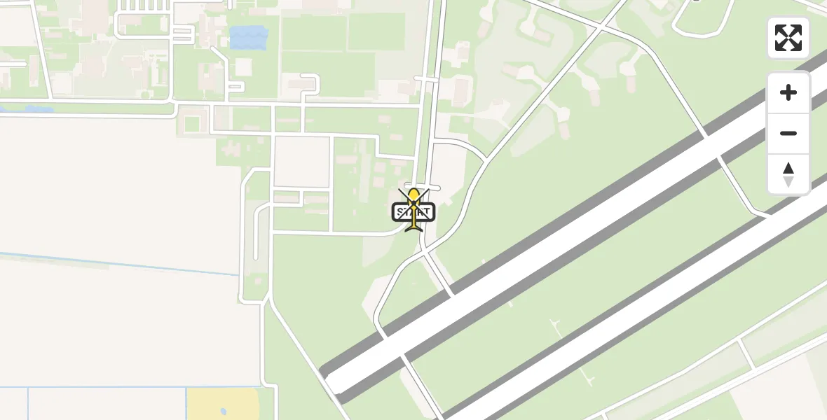 Vluchtroute Politiehelikopter van Vliegbasis Volkel naar Vliegbasis Volkel