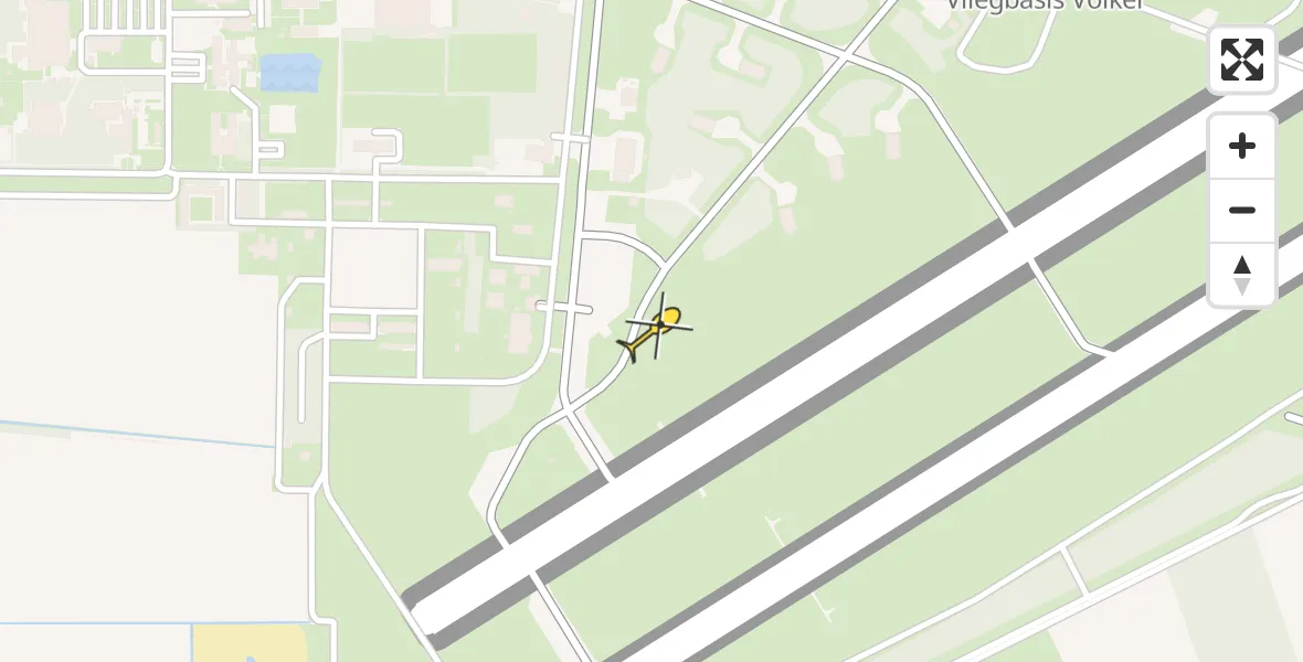 Routekaart van de vlucht: Lifeliner 3 naar Vliegbasis Volkel