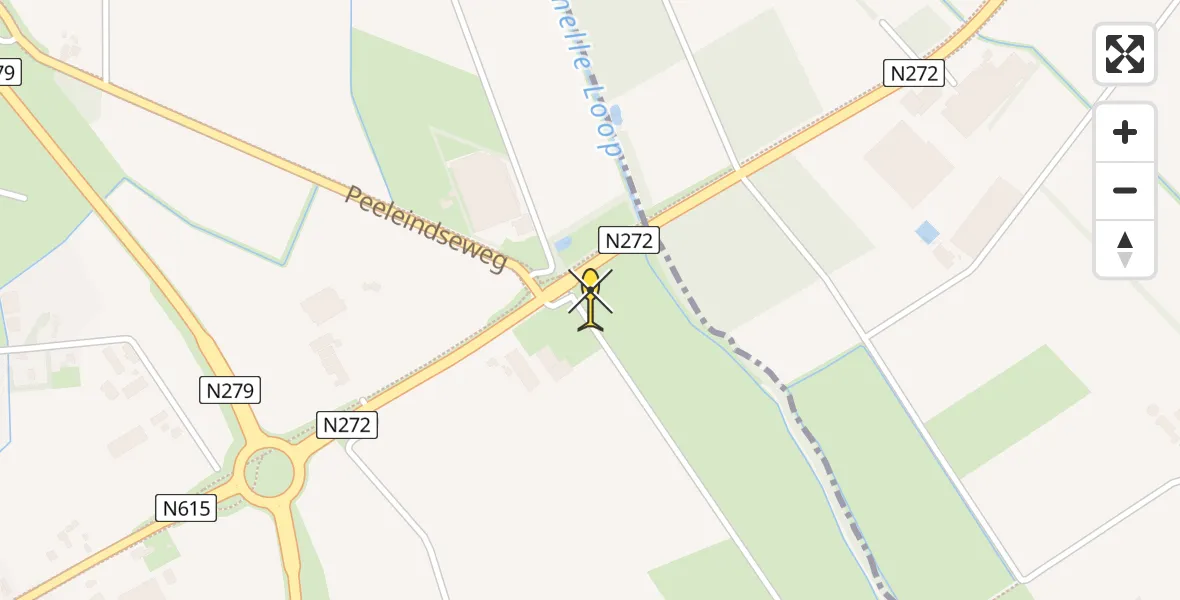 Routekaart van de vlucht: Lifeliner 3 naar Aarle-Rixtel