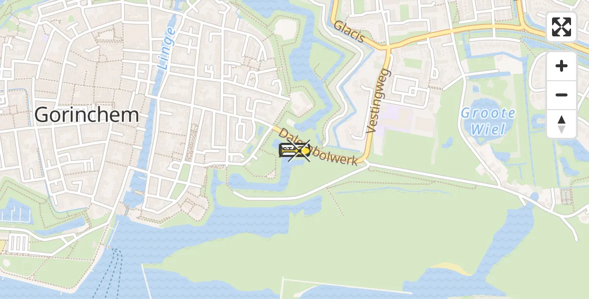 Routekaart van de vlucht: Lifeliner 2 naar Gorinchem, Dalembolwerk