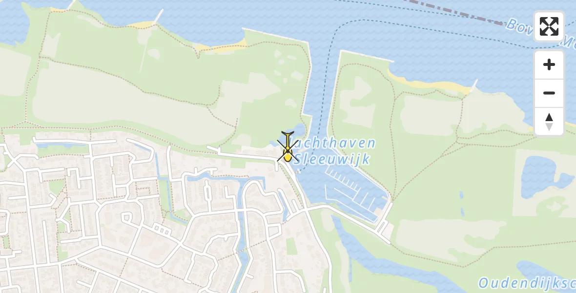 Routekaart van de vlucht: Lifeliner 2 naar Sleeuwijk