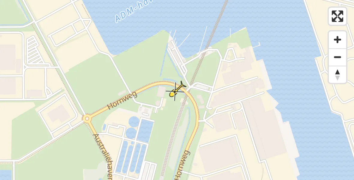 Routekaart van de vlucht: Lifeliner 1 naar Amsterdam Heliport