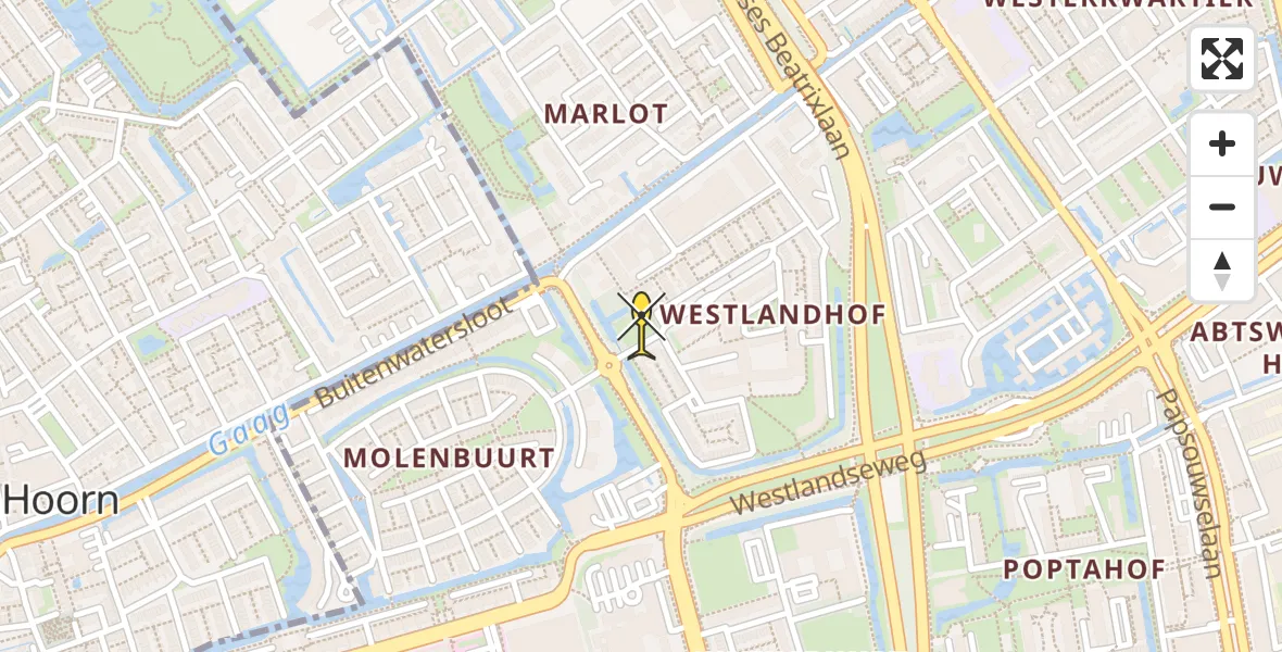 Routekaart van de vlucht: Lifeliner 2 naar Delft