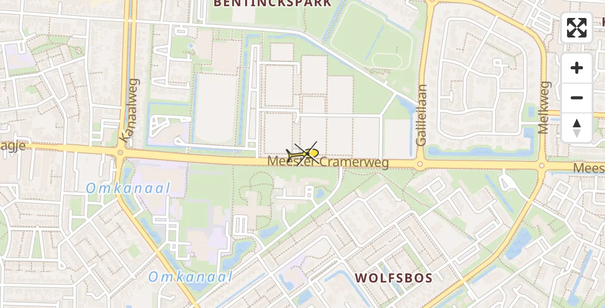 Routekaart van de vlucht: Lifeliner 4 naar Hoogeveen