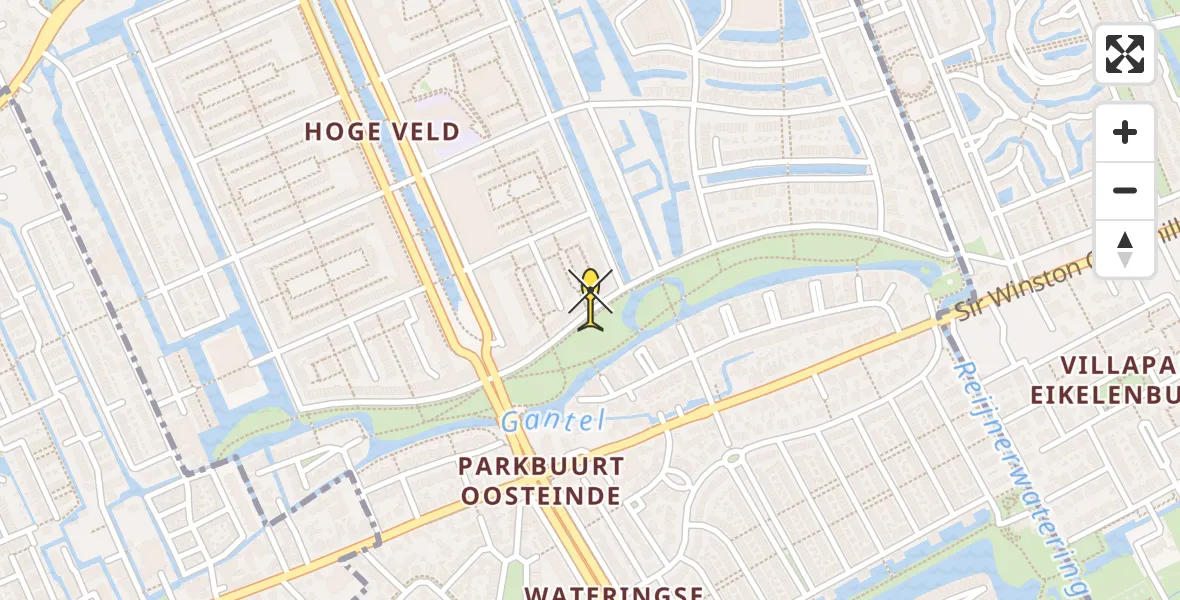 Routekaart van de vlucht: Lifeliner 2 naar Den Haag