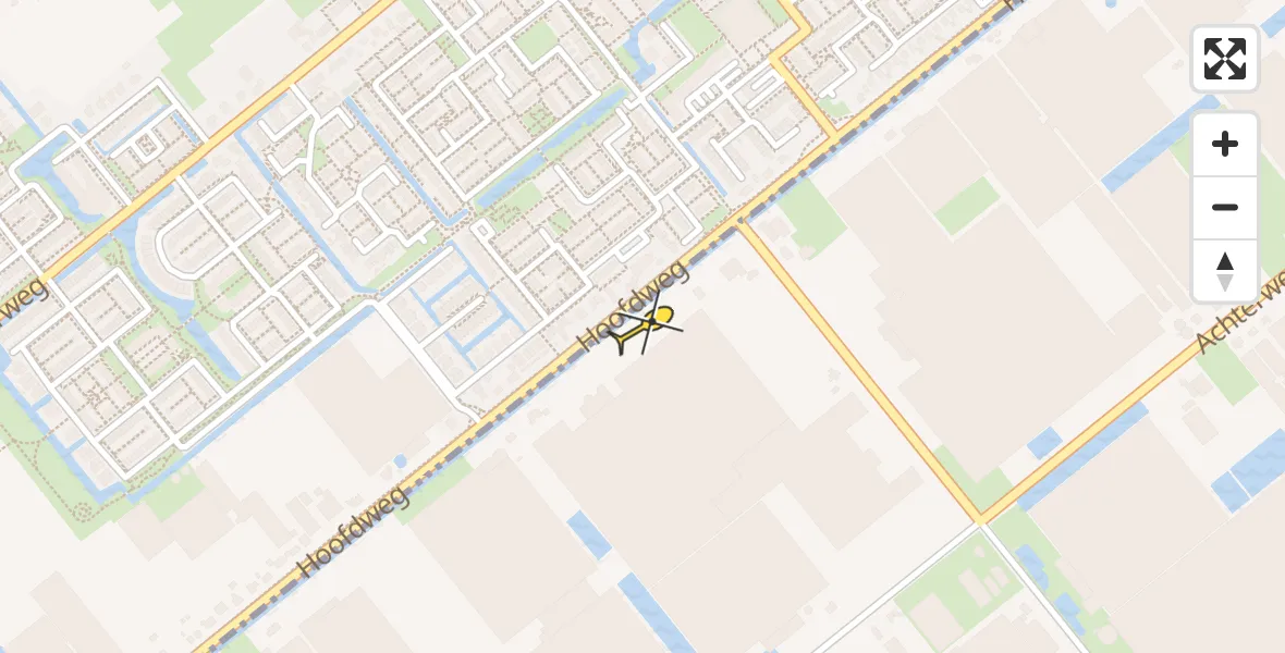 Routekaart van de vlucht: Lifeliner 1 naar De Kwakel