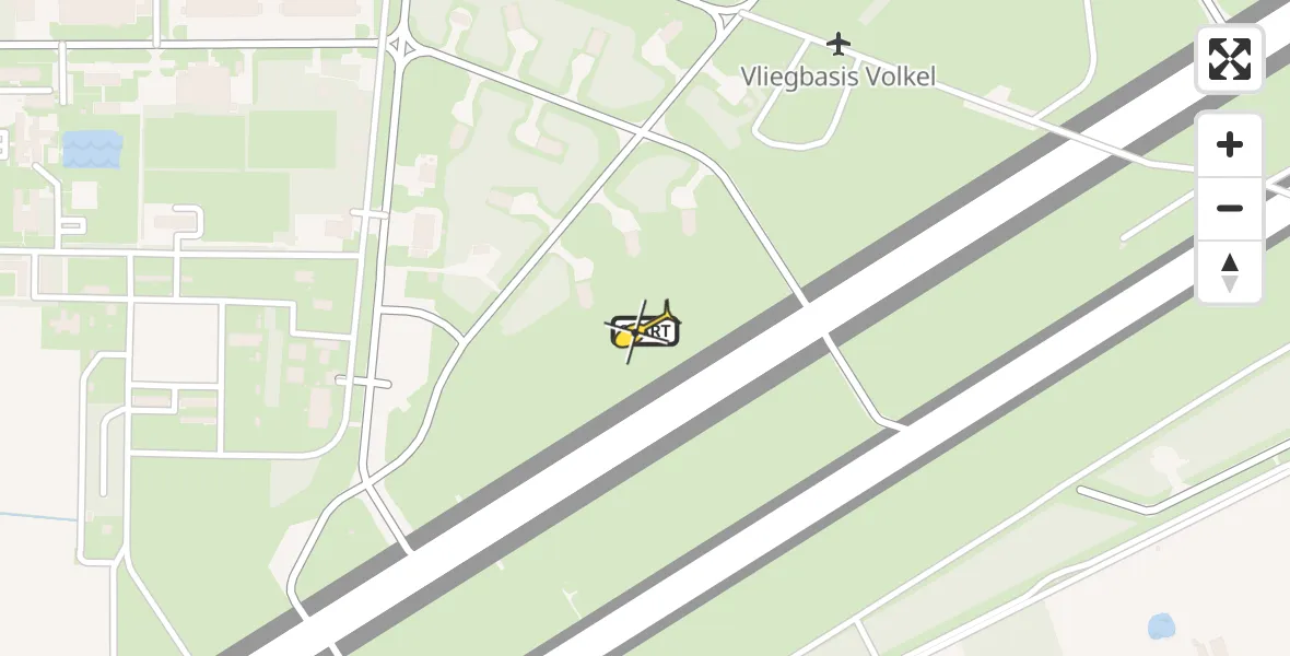 Routekaart van de vlucht: Lifeliner 3 naar Vliegbasis Volkel, Zeelandsedijk