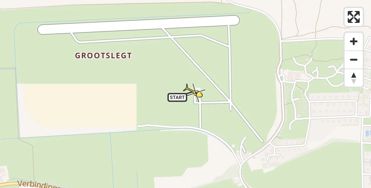 Routekaart van de vlucht: Ambulanceheli naar Ameland Airport Ballum, Strandweg