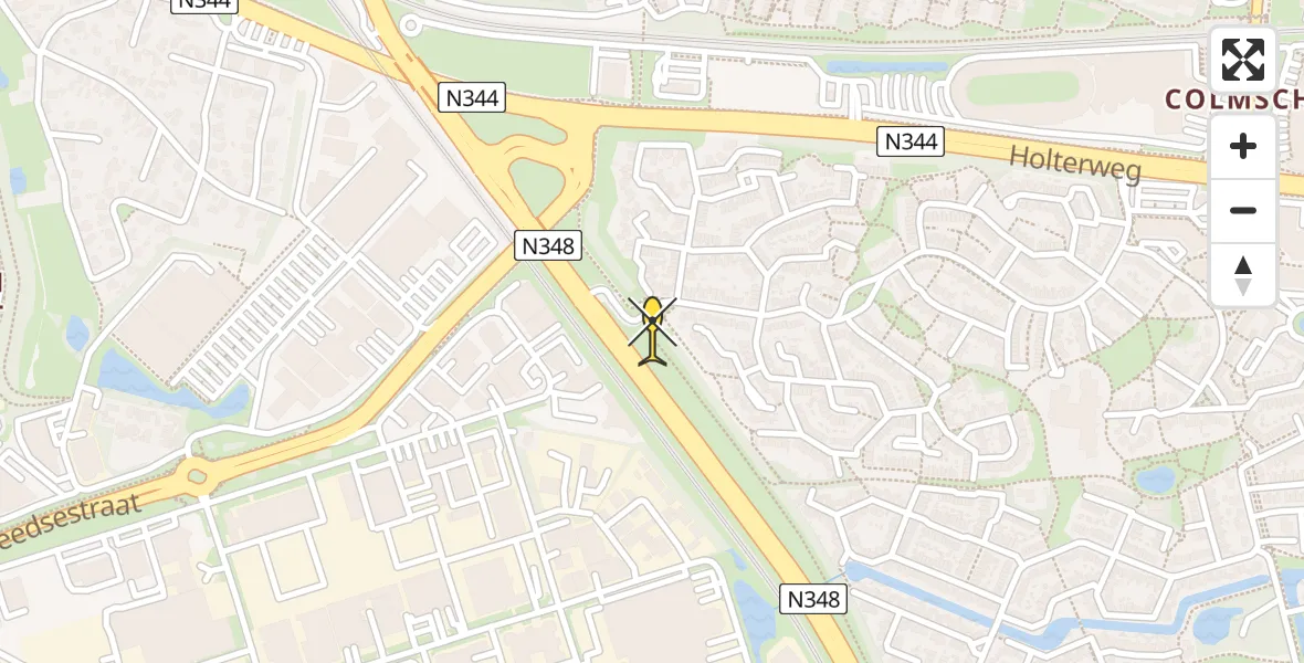 Routekaart van de vlucht: Lifeliner 3 naar Deventer