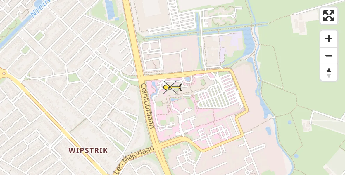 Routekaart van de vlucht: Lifeliner 1 naar Zwolle