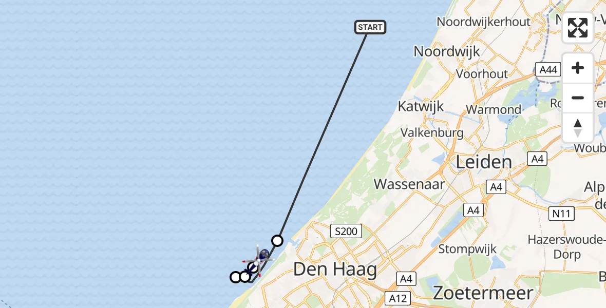 Vluchtroute Politiehelikopter  - , 14 augustus 2025, 08:33