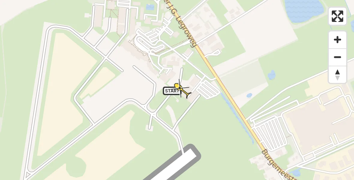 Routekaart van de vlucht: Lifeliner 4 naar Groningen Airport Eelde, Machlaan