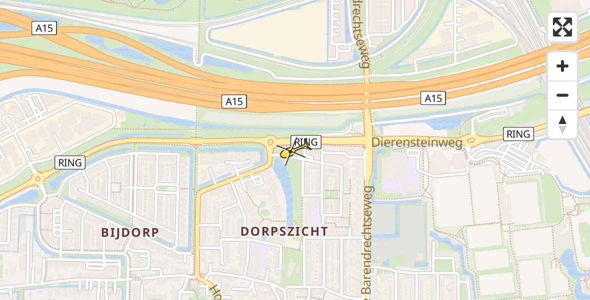 Routekaart van de vlucht: Lifeliner 2 naar Barendrecht