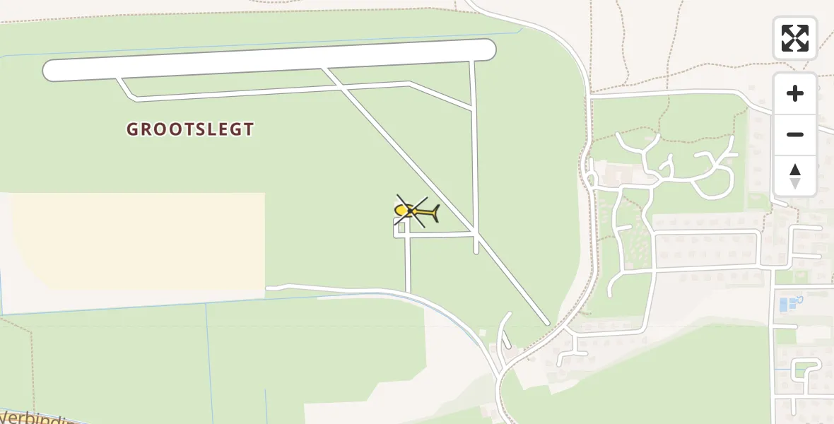 Routekaart van de vlucht: Ambulanceheli naar Ameland Airport Ballum