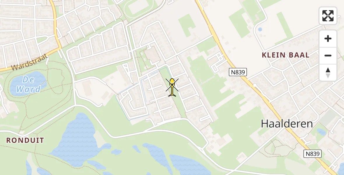 Routekaart van de vlucht: Lifeliner 3 naar Bemmel