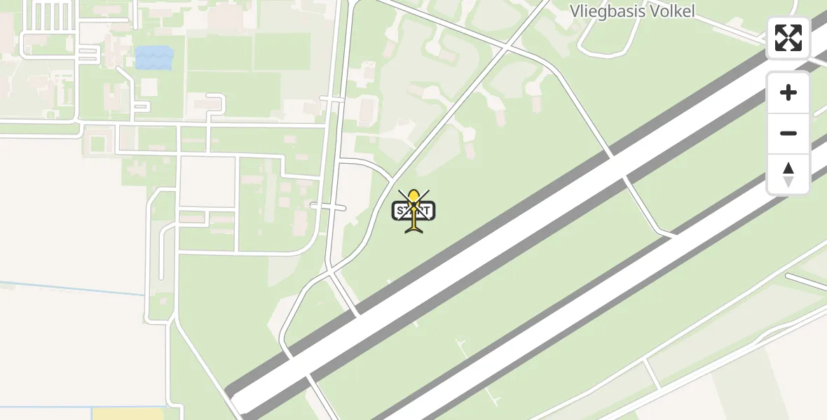 Routekaart van de vlucht: Lifeliner 3 naar Vliegbasis Volkel, Zeelandsedijk