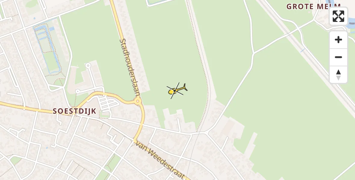 Routekaart van de vlucht: Lifeliner 1 naar Soest