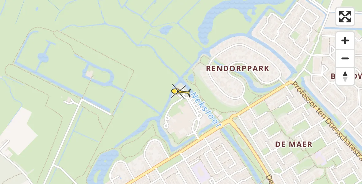 Routekaart van de vlucht: Lifeliner 1 naar Heemskerk