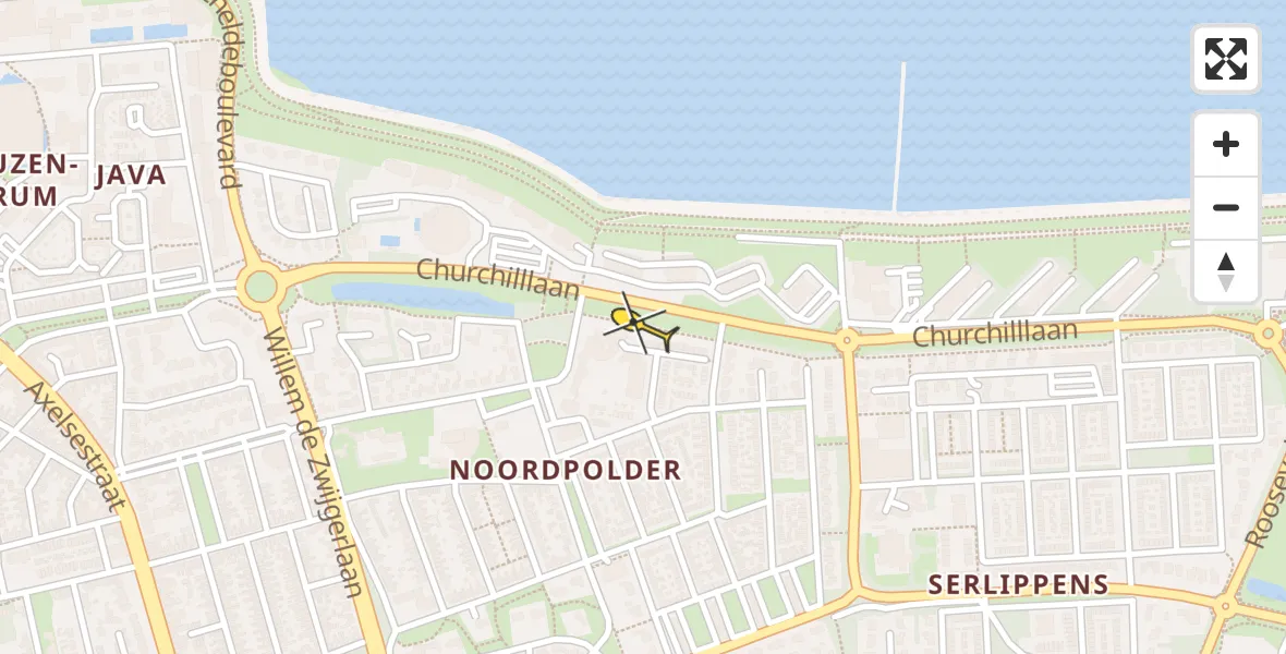 Routekaart van de vlucht: Lifeliner 2 naar Terneuzen