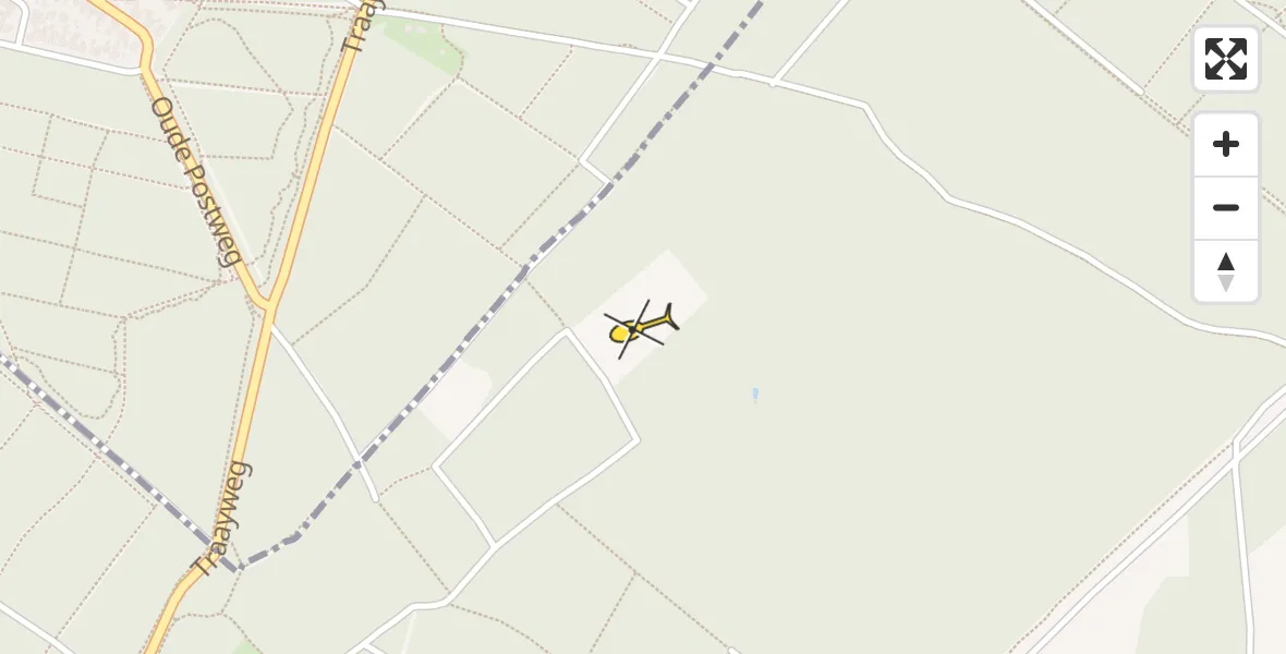 Routekaart van de vlucht: Politieheli naar Driebergen-Rijsenburg