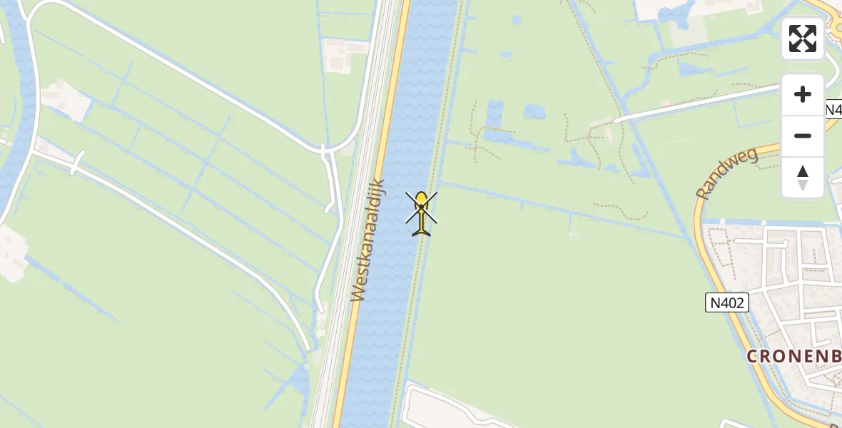 Routekaart van de vlucht: Politieheli naar Loenen aan de Vecht