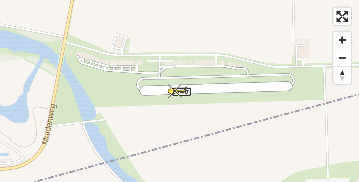 Routekaart van de vlucht: Lifeliner 2 naar Vliegveld Midden-Zeeland, Calandweg