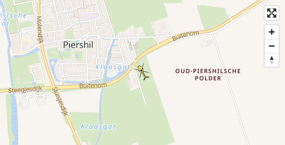 Routekaart van de vlucht: Lifeliner 2 naar Piershil