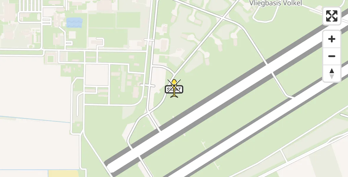 Routekaart van de vlucht: Lifeliner 3 naar Vliegbasis Volkel, Zeelandsedijk