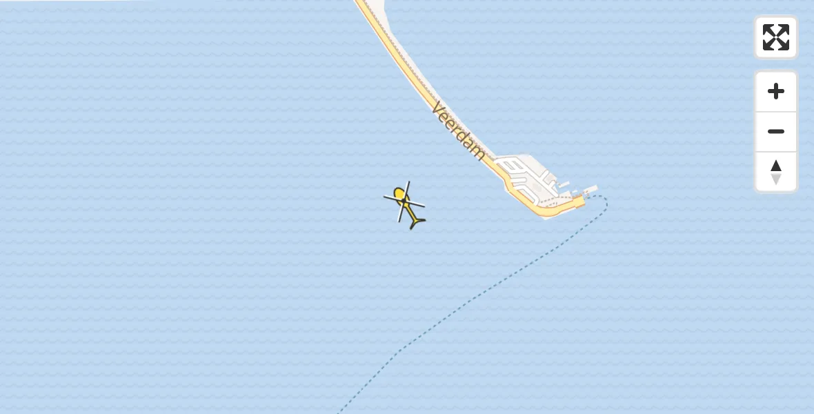 Routekaart van de vlucht: Lifeliner 4 naar Schiermonnikoog