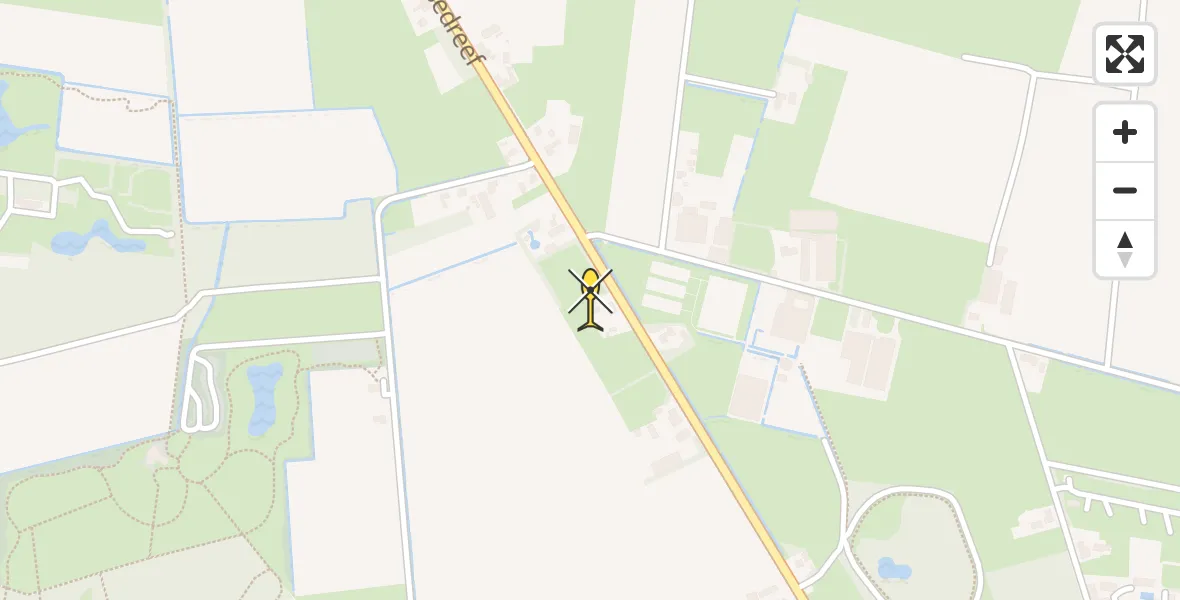 Routekaart van de vlucht: Lifeliner 3 naar Schaijk