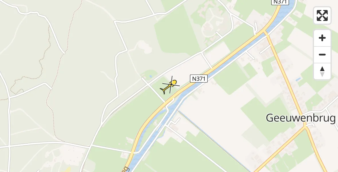 Routekaart van de vlucht: Lifeliner 4 naar Geeuwenbrug