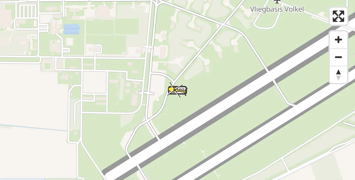 Routekaart van de vlucht: Lifeliner 3 naar Vliegbasis Volkel, Zeelandsedijk