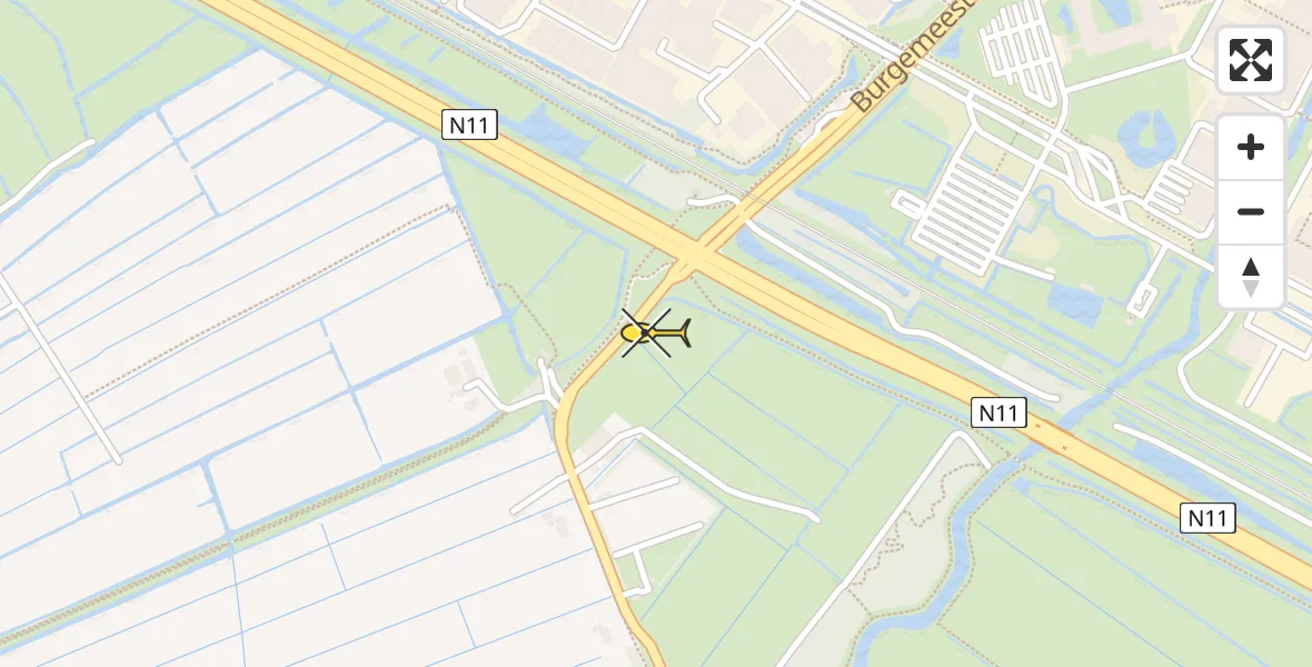 Routekaart van de vlucht: Lifeliner 2 naar Zoeterwoude