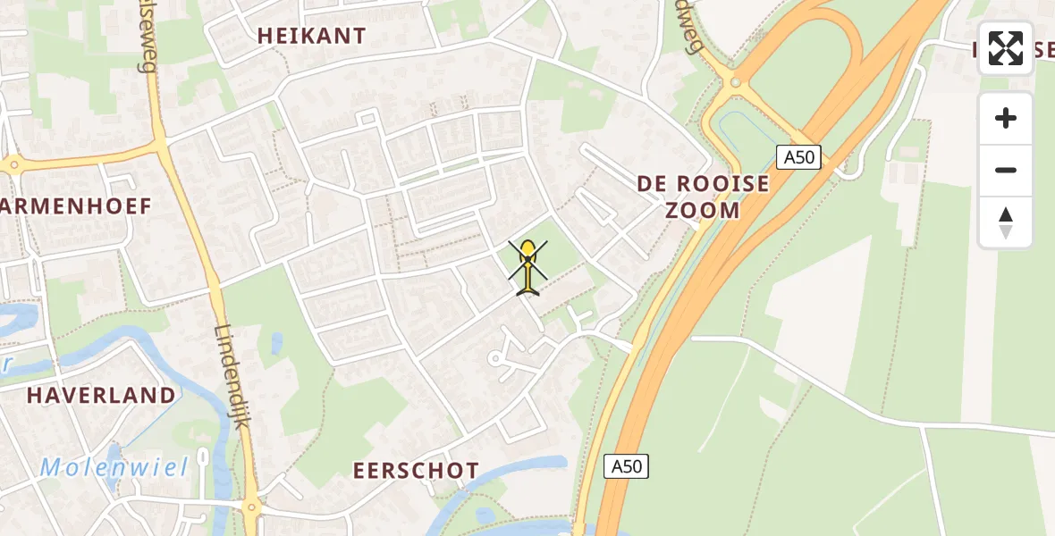 Routekaart van de vlucht: Lifeliner 3 naar Sint-Oedenrode