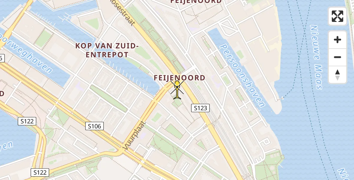 Routekaart van de vlucht: Lifeliner 2 naar Rotterdam