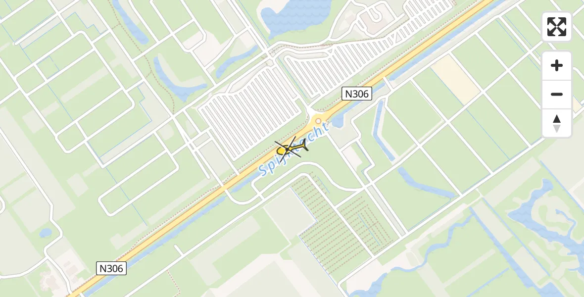 Routekaart van de vlucht: Lifeliner 1 naar Biddinghuizen