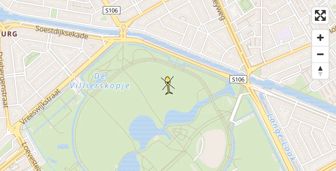 Routekaart van de vlucht: Lifeliner 2 naar Den Haag