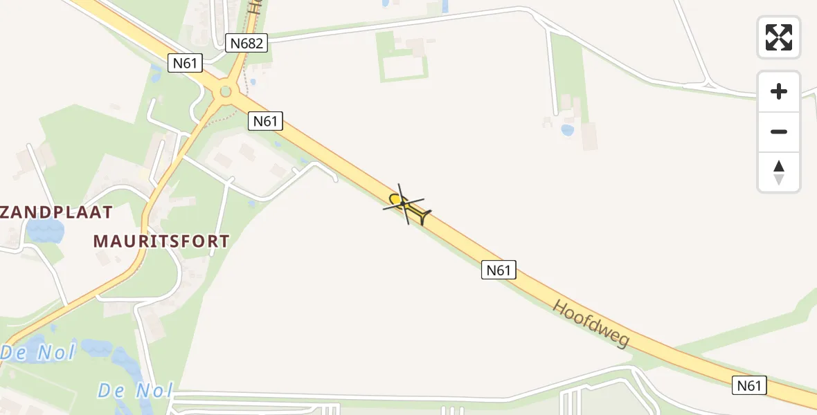 Routekaart van de vlucht: Lifeliner 2 naar Hoek