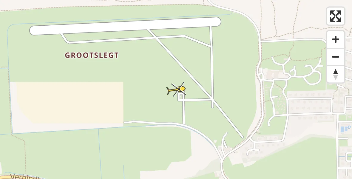 Routekaart van de vlucht: Ambulancehelikopter naar Ameland Airport Ballum