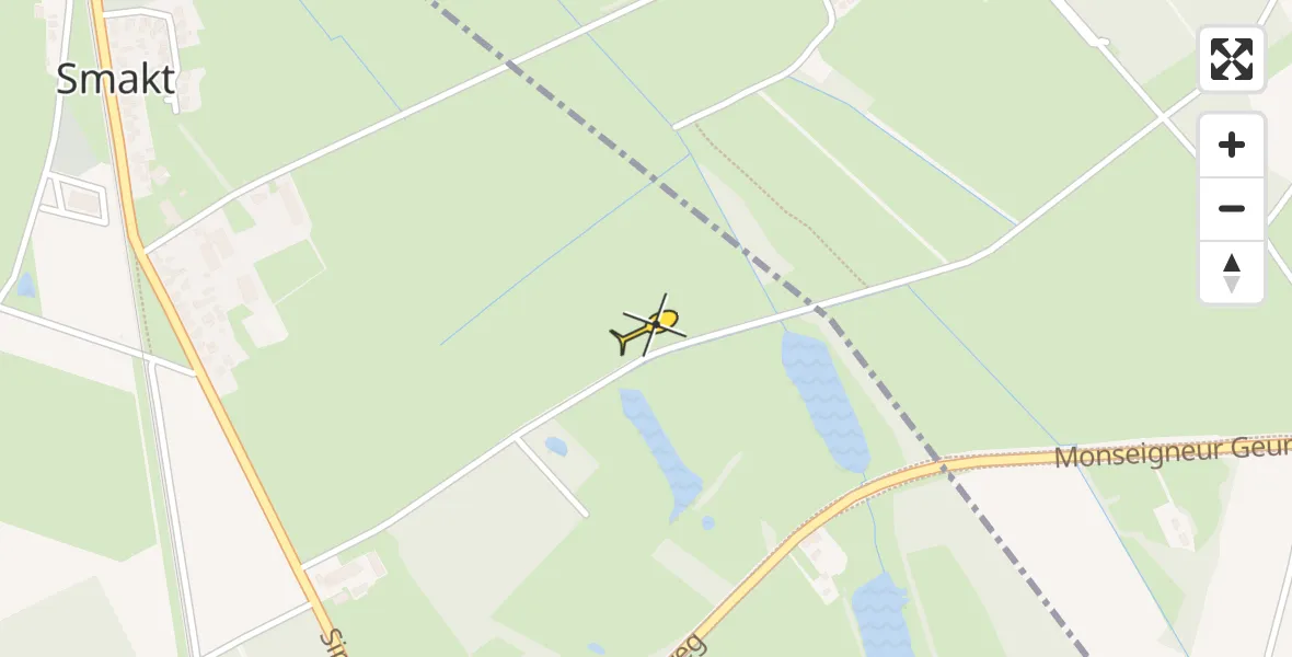 Routekaart van de vlucht: Lifeliner 3 naar Smakt