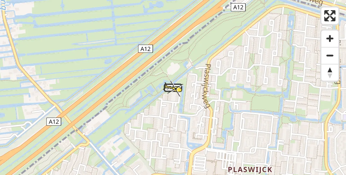 Routekaart van de vlucht: Lifeliner 2 naar Gouda, Rietzoom