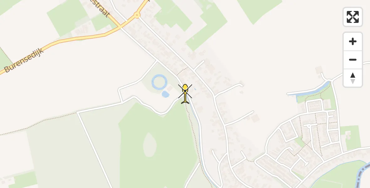 Routekaart van de vlucht: Politieheli naar Zoelen