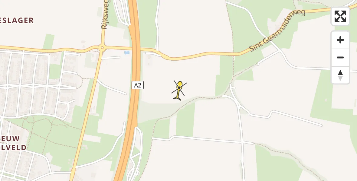 Routekaart van de vlucht: Politieheli naar Eijsden