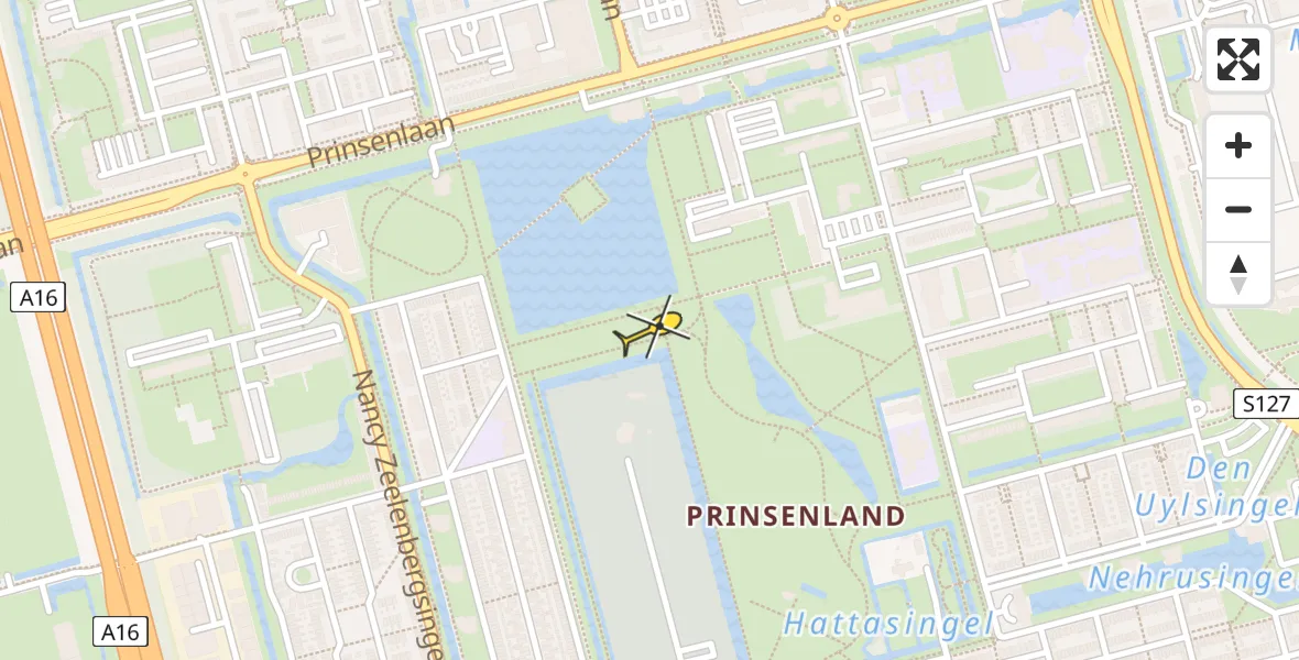 Routekaart van de vlucht: Lifeliner 2 naar Rotterdam