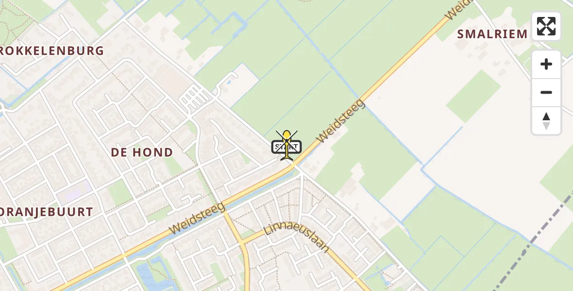 Routekaart van de vlucht: Lifeliner 3 naar Culemborg, Honddijk