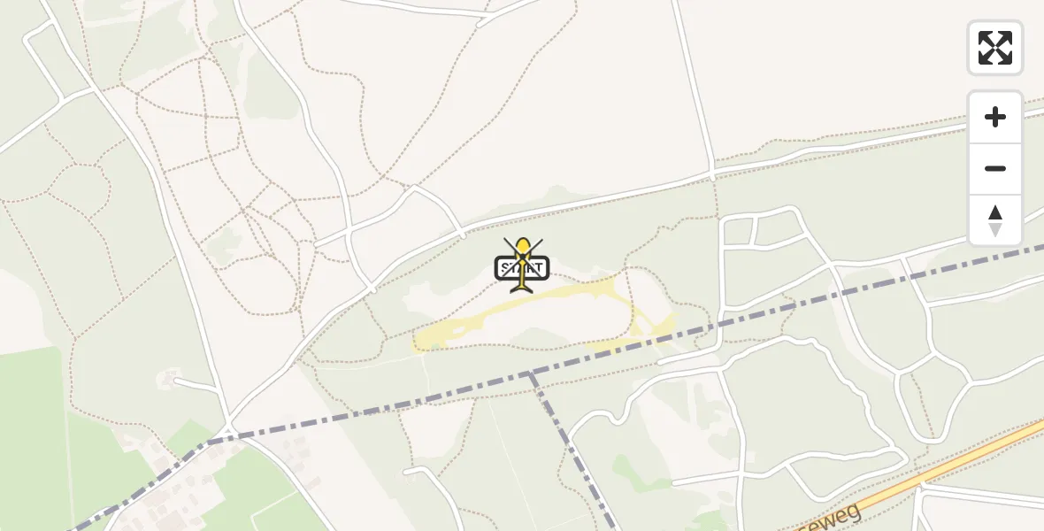 Routekaart van de vlucht: Politieheli naar Ermelo, Solseweg