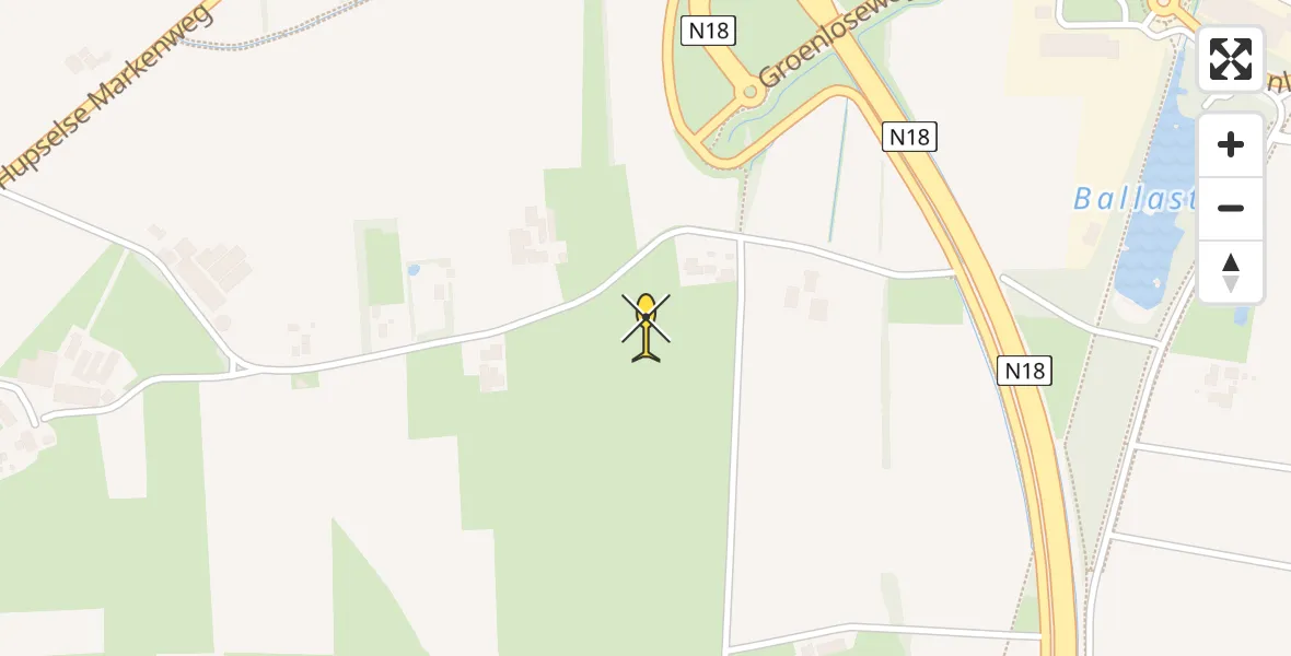 Routekaart van de vlucht: Lifeliner 3 naar Eibergen