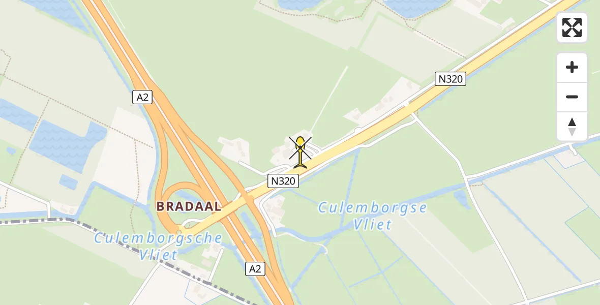 Routekaart van de vlucht: Lifeliner 3 naar Culemborg