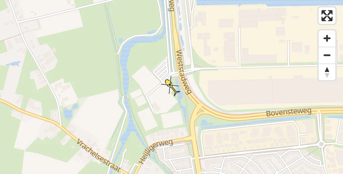 Routekaart van de vlucht: Traumaheli naar Oosterhout