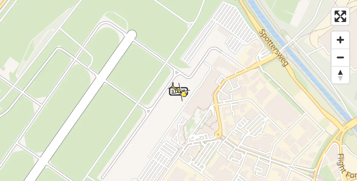 Routekaart van de vlucht: Lifeliner 3 naar Eindhoven Airport, Luchthavenweg